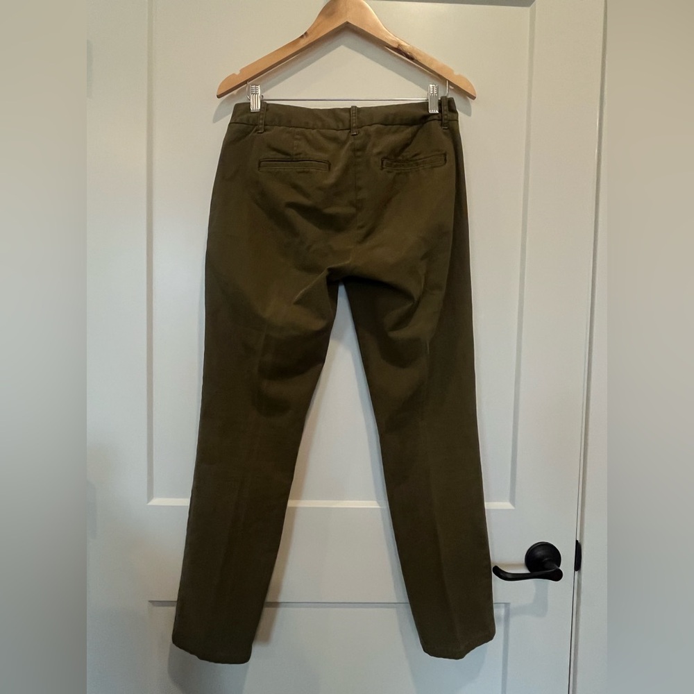 J Crew Bennett Chino Olive Green Preppy Pants sz 4 - Picture 6 of 8